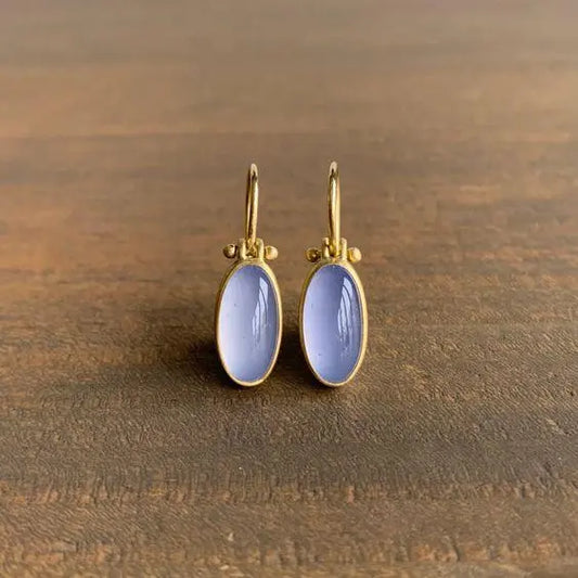 Vintage Lilac Moonstone Earrings Unique Joyas