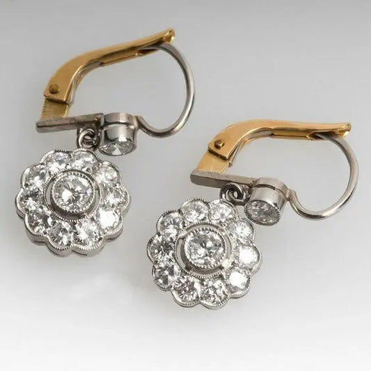 Vintage Crystal Earrings Unique Joyas