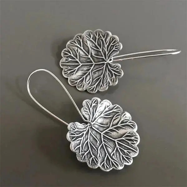 Leaf silver earrings Unique Joyas