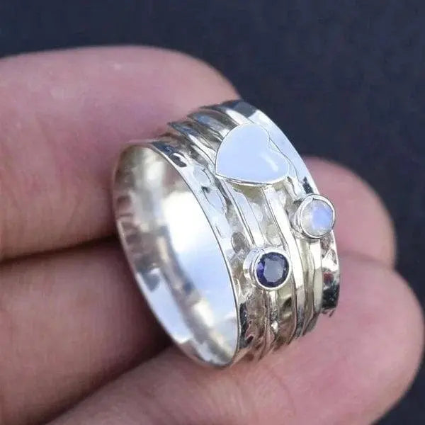 Spinner Heart Ring Unique Joyas