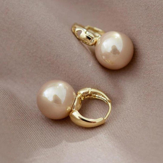 Gold-Plated Pearl Earrings Claire