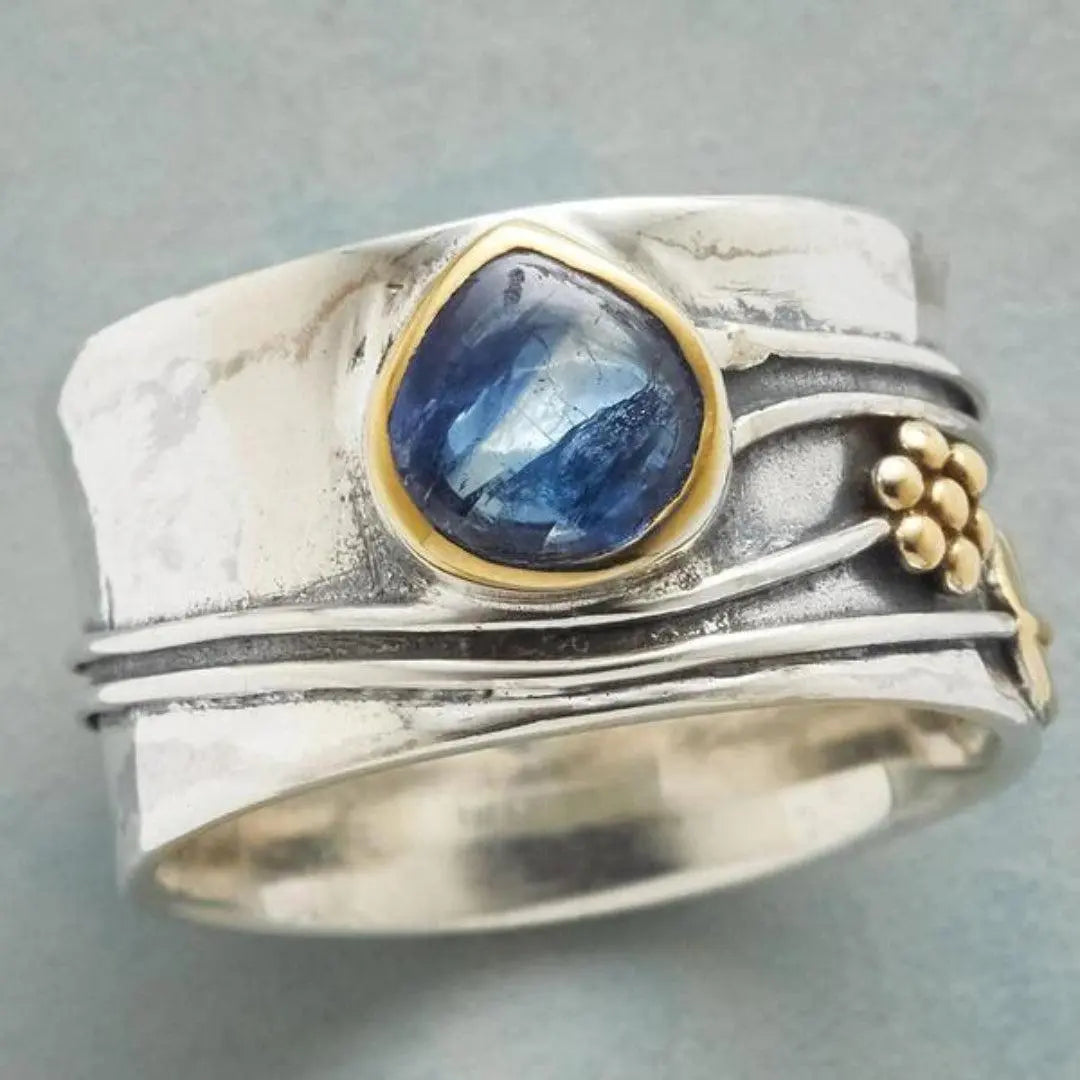 Bohemian Gemstone Meditation Ring Unique Joyas