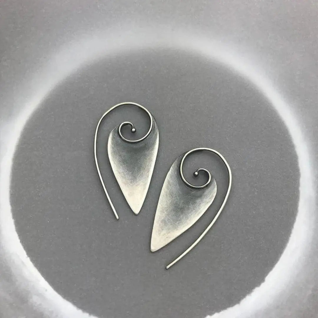 Silver-plated earrings with spirals