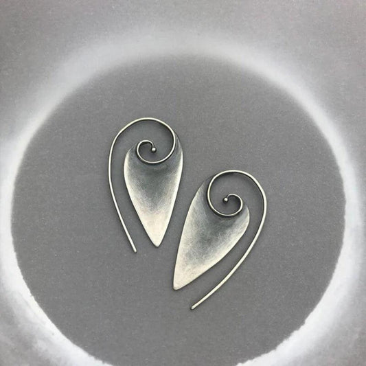 Silver-plated earrings with spirals Unique Joyas