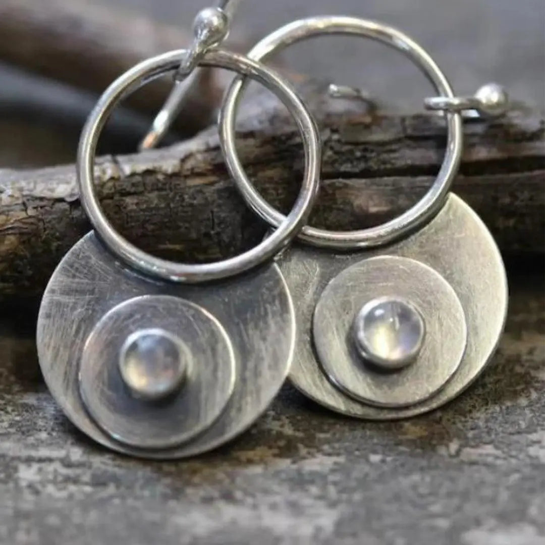 Double Silver-Plated Earrings