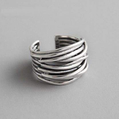 Adjustable silver layer ring