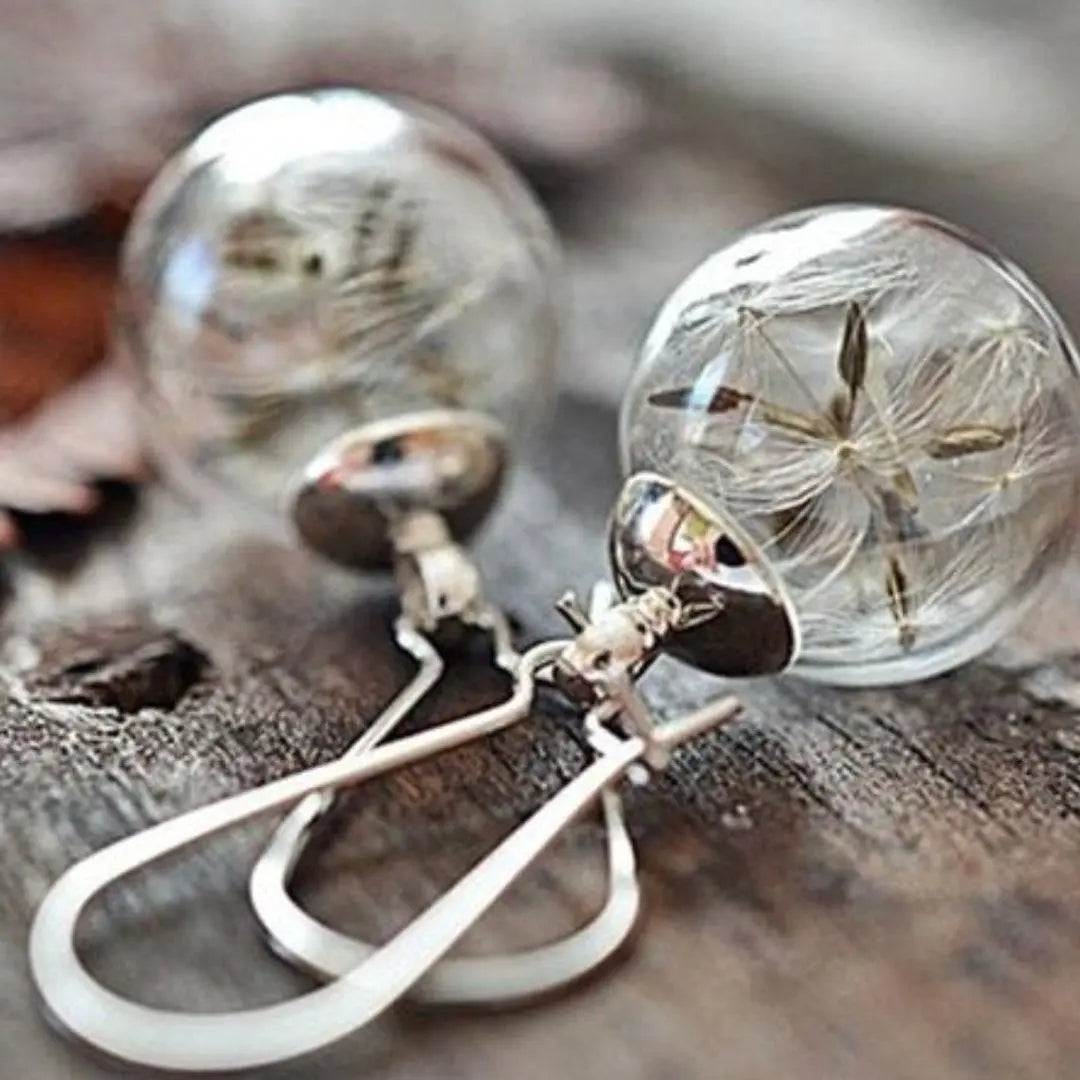 Dandelion Earrings in Silver Unique Joyas