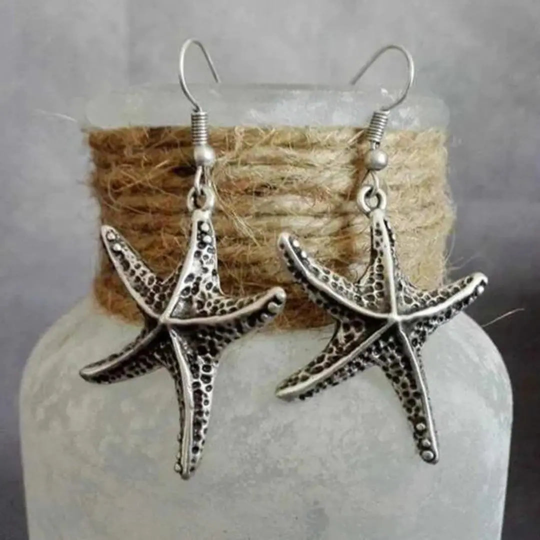 Vintage Star Earrings in Silver Unique Joyas