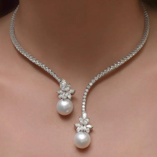 Elegant necklace made of shiny silver Unique Joyas