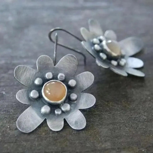 Margarita Earrings Made of Antique Silver