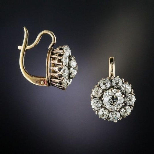 Vintage Edelstein Earrings in Gold Unique Joyas