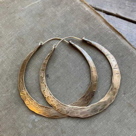 Vintage Old Hoop Earrings Unique Joyas