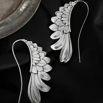 Vintage Winged Earrings in Silver Unique Joyas