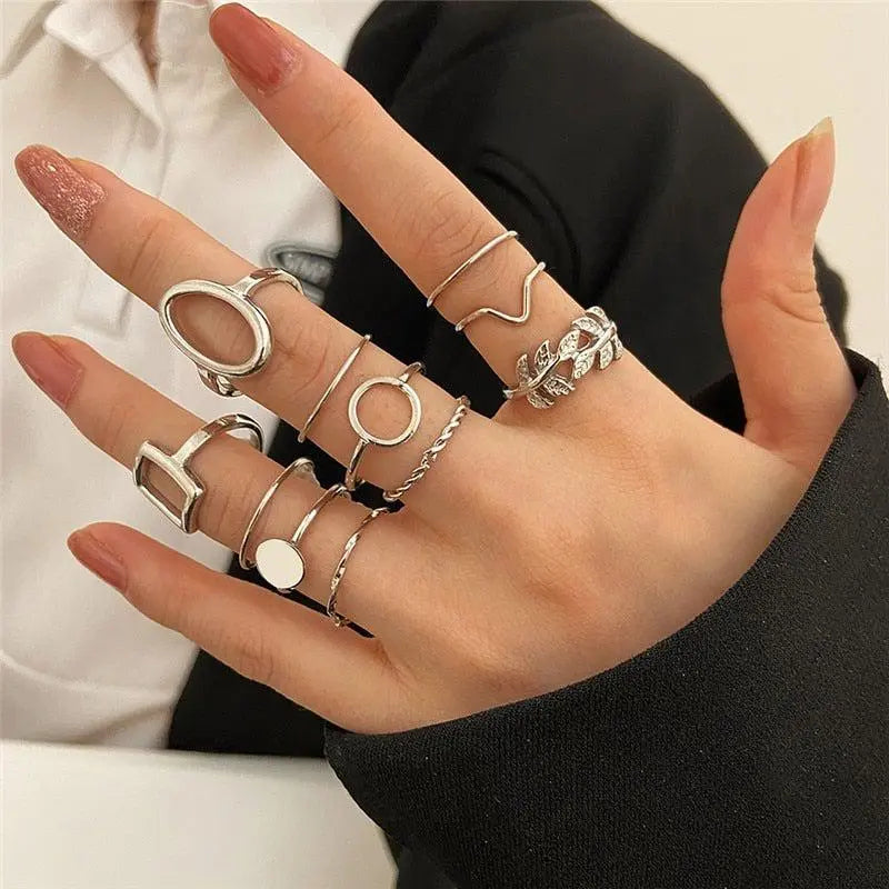 Set of 11 Rings made of Silver Unique Joyas