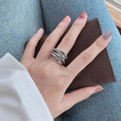 Adjustable silver layer ring