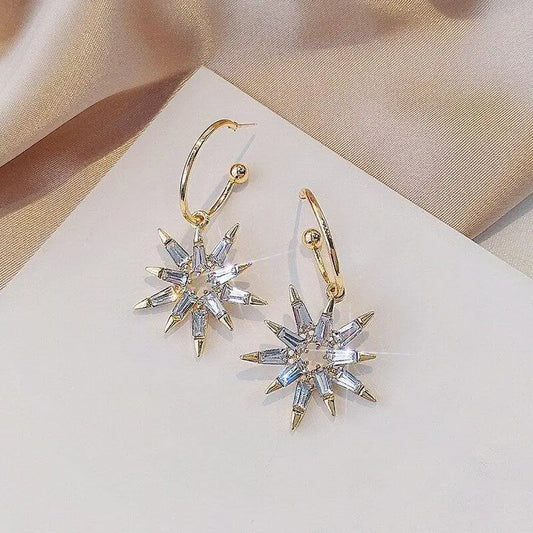 Star Earrings in Gold and Silver Unique Joyas