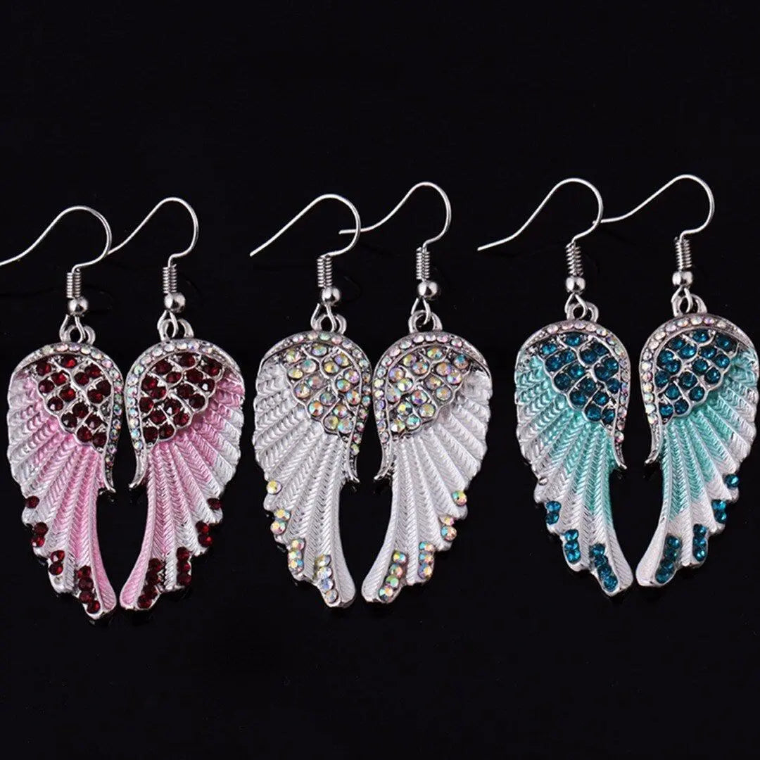 Crystal Angel Earrings Unique Joyas