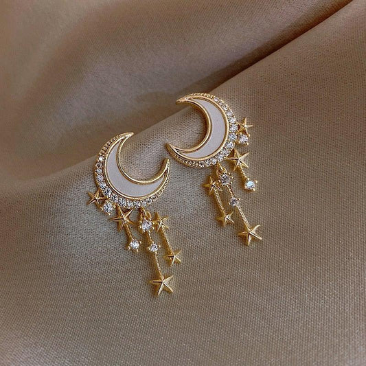 Luxurious Moonlight Earrings Unique Joyas