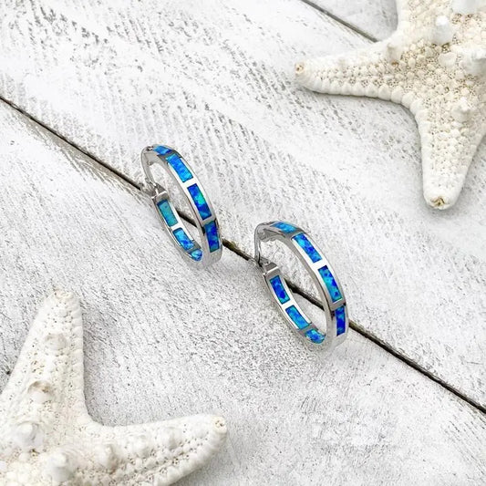 Luxury Silver and Opal Ocean Inspired Rings Unique Joyas