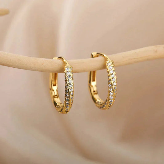 Irregular Minimalist Shiny Gold Earrings Unique Joyas