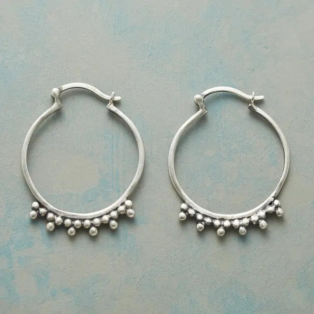 Silver Vintage Earrings Unique Joyas