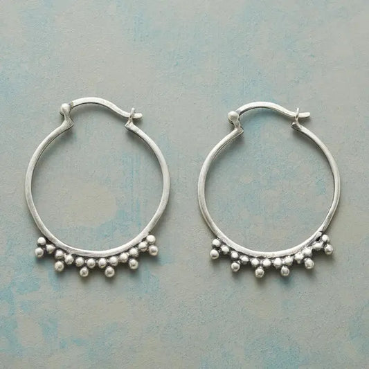 Silver Vintage Earrings Unique Joyas