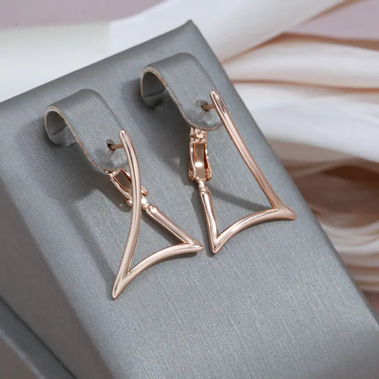 Gold-plated Earrings in Irregular Shape Unique Joyas