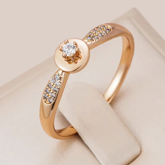 Zirconia Ring in Gold Unique Joyas