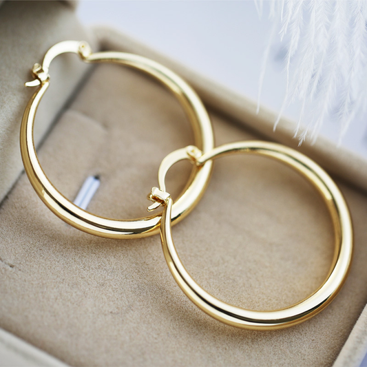 Vintage Golden Hoops Claire Jewelry