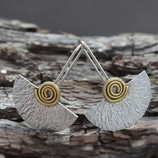 Boho Silver Emperor Earrings Unique Joyas