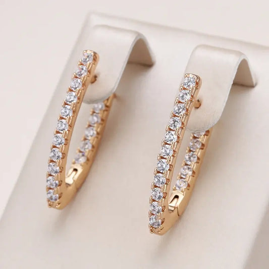 Elegant Bright Point Earrings in Gold Unique Joyas