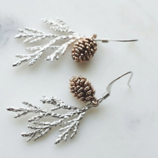 Vintage Nature Earrings in Silver Unique Joyas