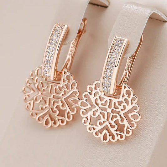 Elegant Gold-Plated Mandala Earrings