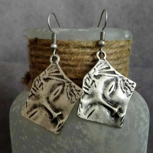 Vintage Silver Earring Unique Joyas