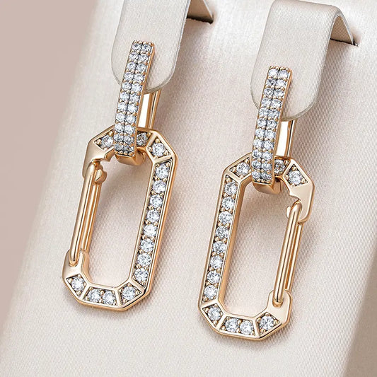 Elegant gold-shining clip earrings