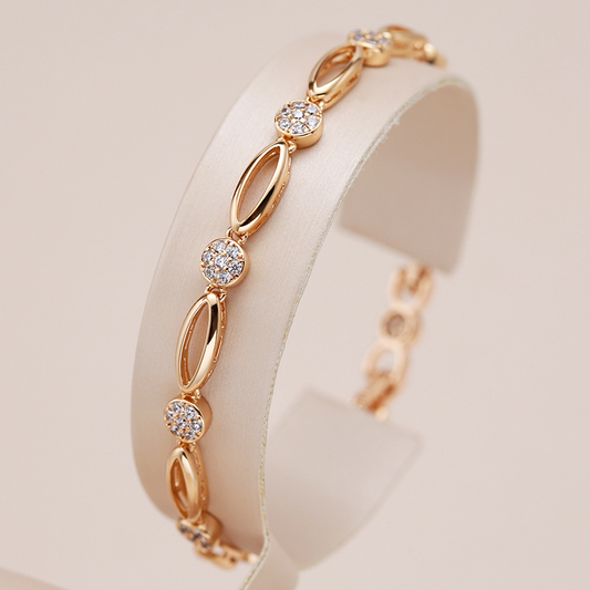 Elegant gold-plated zirconia bracelet Unique Joyas