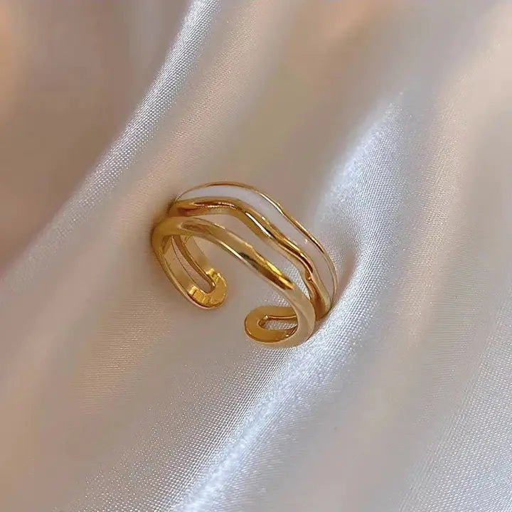 Golden Adjustable Vintage Ring Unique Joyas