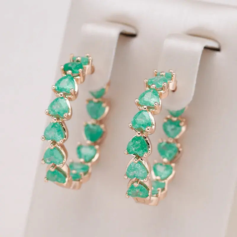 Elegant, bright turquoise earrings Unique Joyas