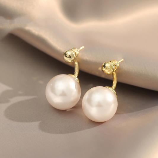 Golden Pearl Earrings Claire