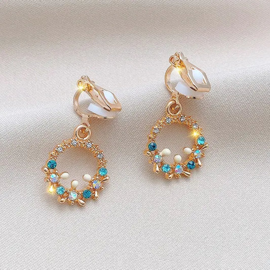 Elegant multicolored zirconia earrings Unique Joyas