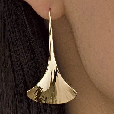 Gold-plated dangling earrings Unique Joyas