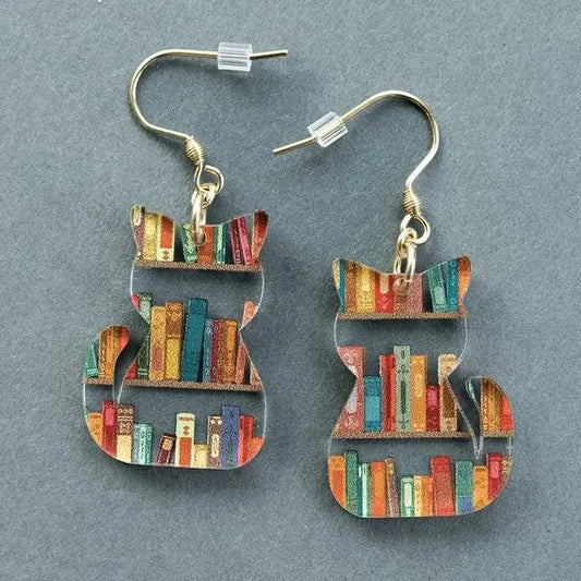 Vintage Colorful Cat Earrings