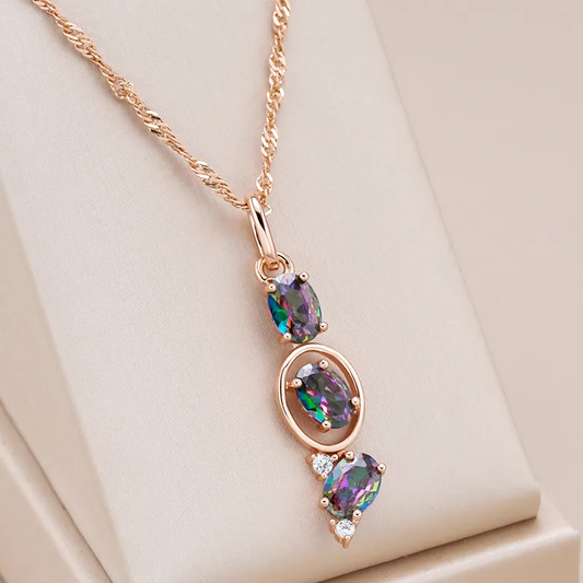 Elegant multicolored necklace Unique Joyas