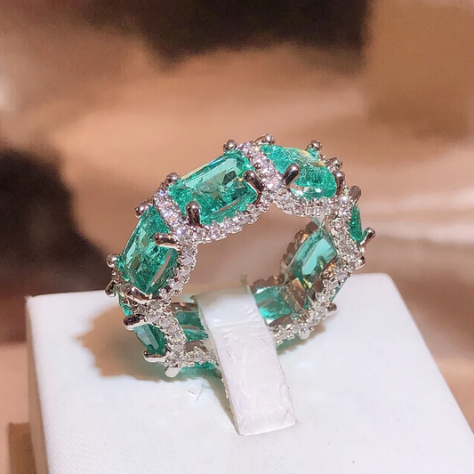 Elegant Ring in Turquoise Crystal Unique Joyas