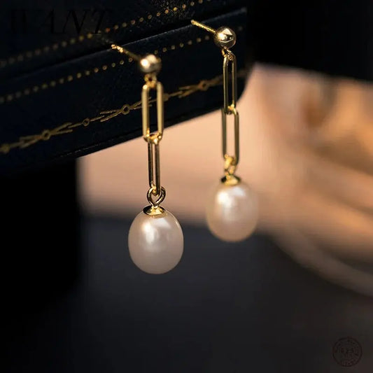 Vintage dangling pearl earrings Unique Joyas