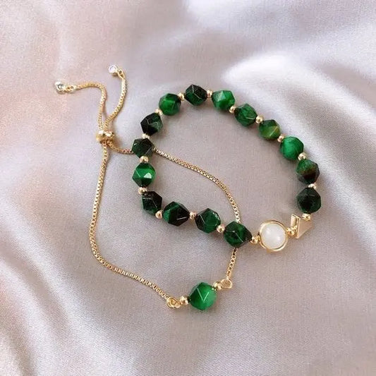 Elegant green bracelets Unique Joyas