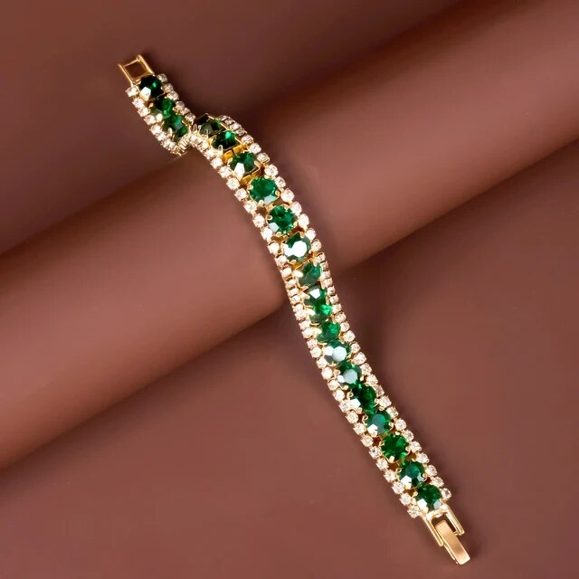 Golden green bracelet