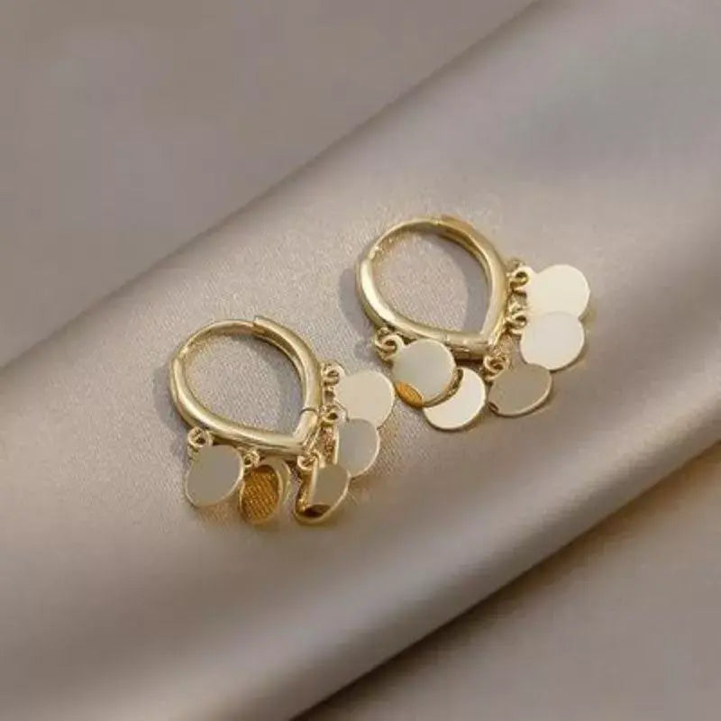 Elegant Gold-Plated Earrings Unique Joyas