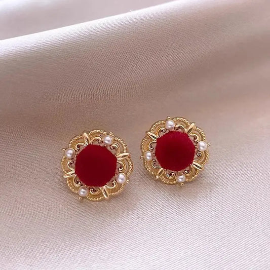 Elegant round earrings made of rose gold Unique Joyas