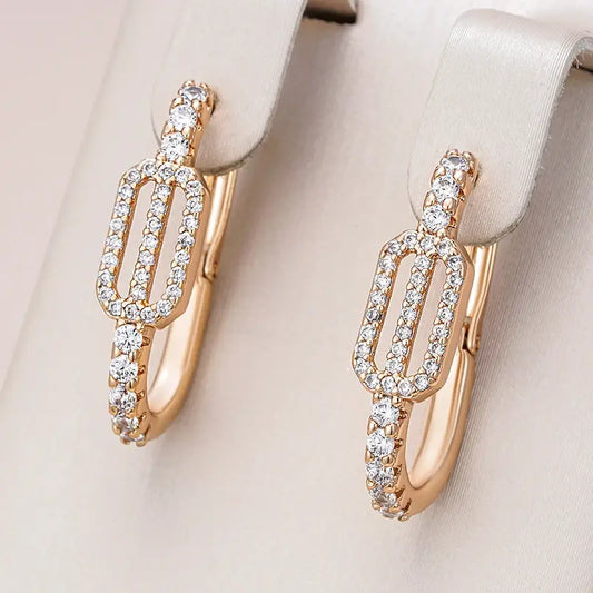 Elegant, shiny gold earrings Unique Joyas